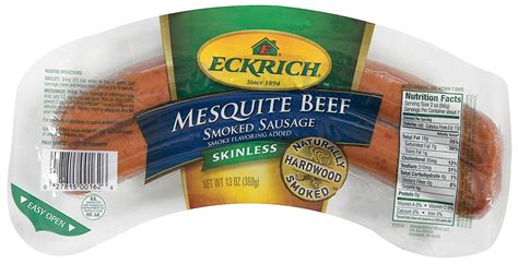 Eckrich Mesquite Beef Sausage Shop Sausage At H E B