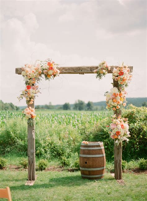 Rustic Elegant Ithaca Farm Wedding Wedding Arch Rustic Outdoor
