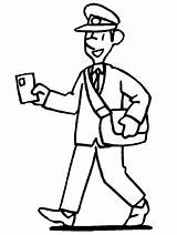 Postman Clipart Library Pat sketch template