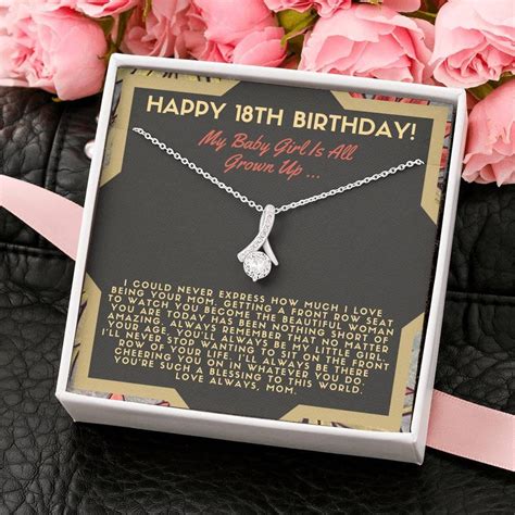 18th Birthday T For Daughter Pendant Necklace Bday Ts Etsy Uk
