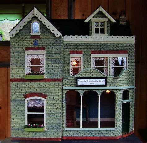 Vintage Honeychurch Dolls House And Shop With Working Lights Dolls