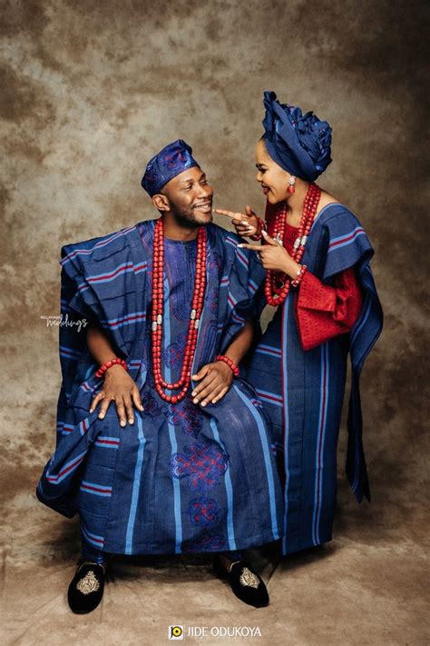 Aso Oke Traditional Complete Couple Outfit Nigeria Etsy