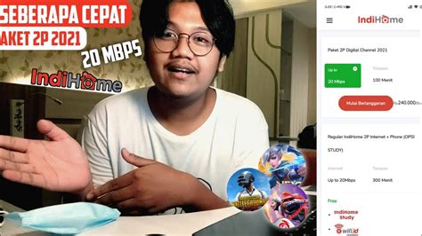 Review Speed Test Paket Indihome Paket 2p 20 Mbps Tahun 2021 Youtube