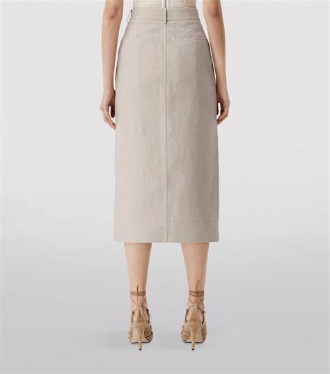Burberry Linen Tailored Pencil Skirt Harrods Us