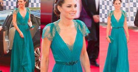 Kate Middleton In Dress By Jenny Packham Duchess Of Cambridge Dazzles