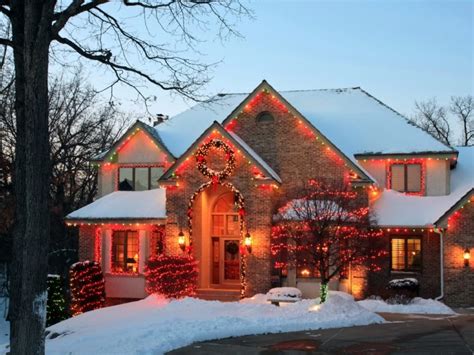 Houses Holidays Christmas Mansion Fairy Lights Street Lights