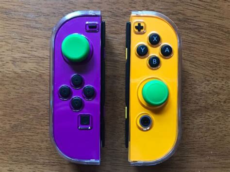 Nintendo Joy Con L R Wireless Controllers For Switch Neon Purple Neon Orange For Sale Online