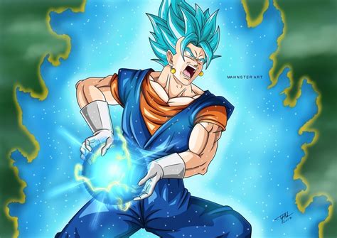 Vegito Blue Final Kamehameha An Art Print By Tyler Mahn Inprnt