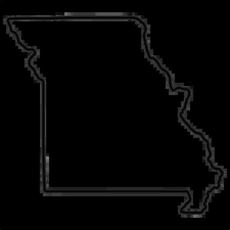 Printable Blank Map Of Missouri Outline Transparent Map