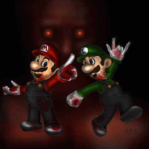 Evil Mario And Luigi Dark Art Nintendo Tribute