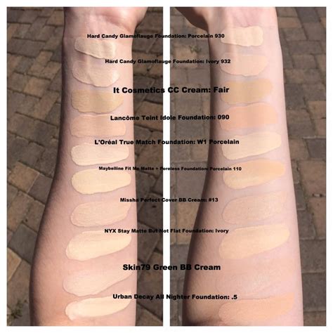 Pale Foundationbb Creamconcealer Swatches Fair Skin Makeup Cream Concealer Pale Foundation