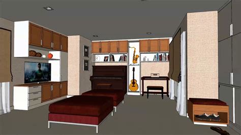 Sketchup Animation Interior Design Family Room | การออกแบบภายใน, ห้อง