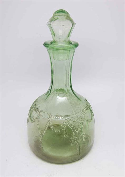 Vintage Green Glass Decanter Olde Good Things