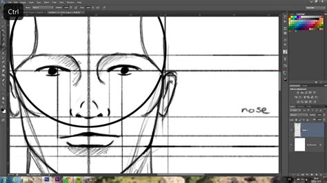 How To Draw A Basic Male Head Proportions From The Front