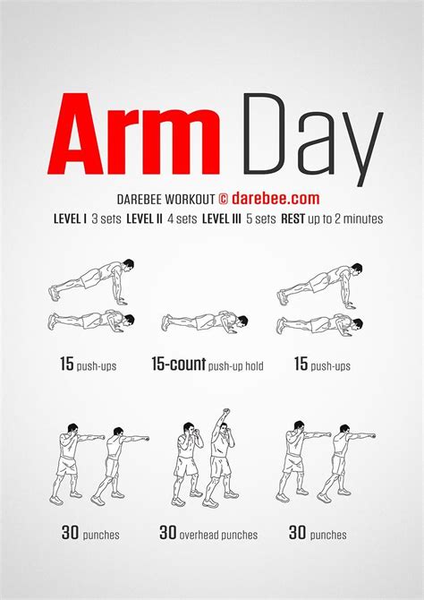 Arm Day Workout #NoEquipmentArmWorkouts | Arm day workout, Chest workout for men, Arm workout men