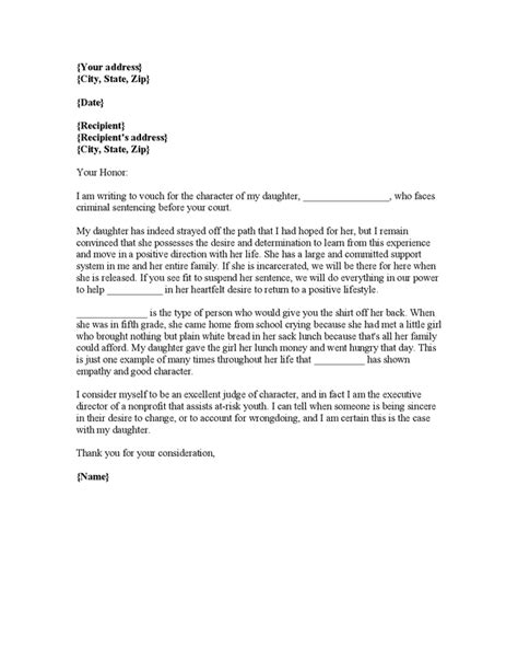 Sample Character Reference Letter For Court | Mt Home Arts