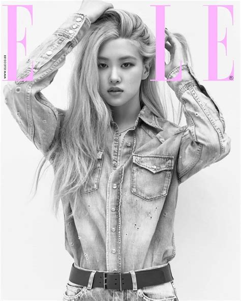 Blackpinks Rosé Captivates As The July Cover Model Of Elle Allkpop
