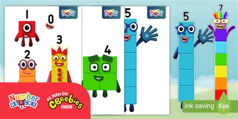 numberblocks cut outs maths resources