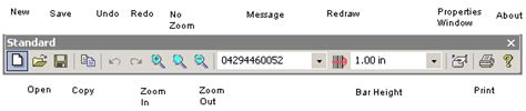 4 Toolbars Monterey Barcode Creator 4 User Manual