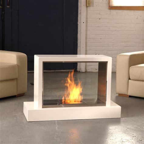 Insight Indoor Fireplace White Real Flame Touch Of Modern