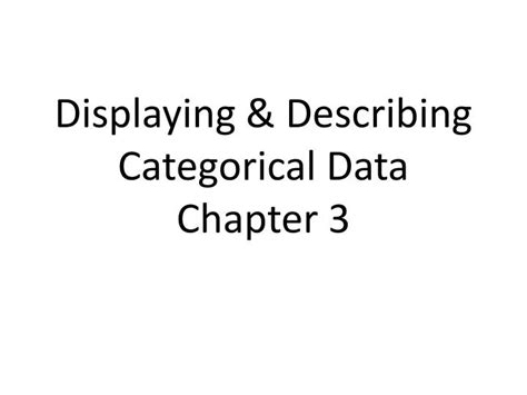 Ppt Displaying Describing Categorical Data Chapter Powerpoint Presentation Id