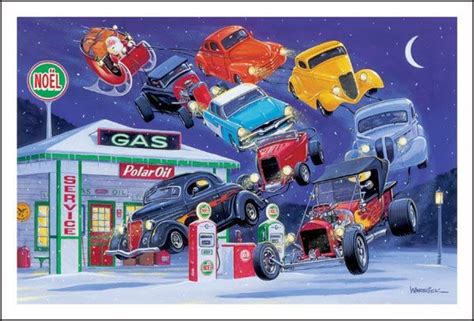 Santa Hot Rod He Really Drives A T Bucket Roadster Hot Rod Christmas Cards Hot Rods Cool