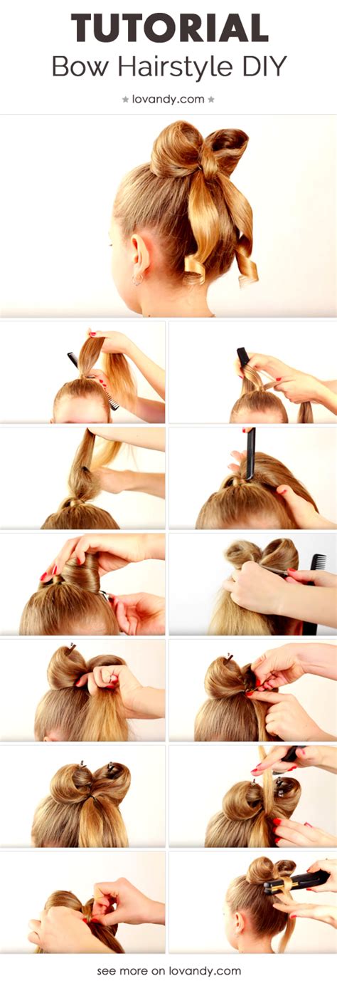 diy how to make hair bow hairstyle tutorial