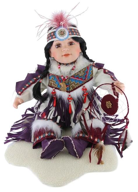 Dowanhowee 24 Porcelain Indian Doll D24688 Kinnex Dolls
