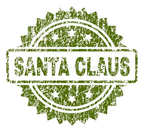 Grunge Textured Santa Claus Stamp Seal Stock Vector Illustration Of