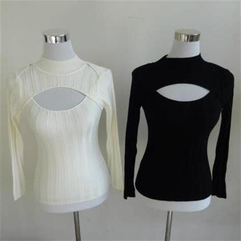 Fashion Sexy Cosplay Show Cleavage High Collar Turtleneck Knitted