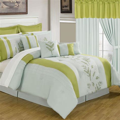 This set is coordinated in three colors. Lavish Home Maria Yellow 24-Piece Queen Comforter Set-66 ...