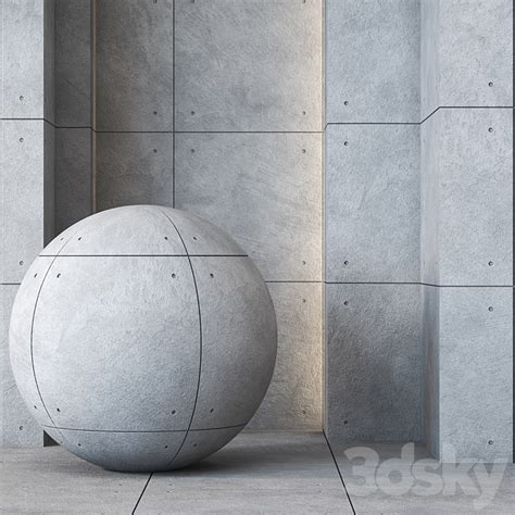 Concrete Panel Texture 4k Seamless Wall Covering 3d Model