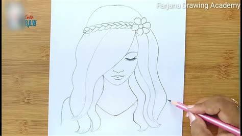 How To Draw A Girl With Pencil By Farjana Drawing Academy Videos