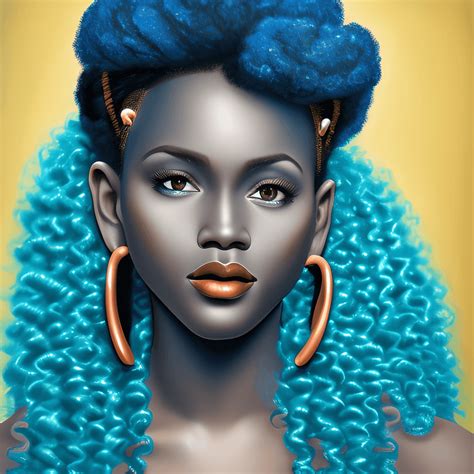 Melanin Queen A Digital Graphic Of A Dark Skinned Woman With Big