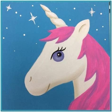 Easy Unicorn Painting Ideas Unicorn Painting Kids Canvas Art Kids