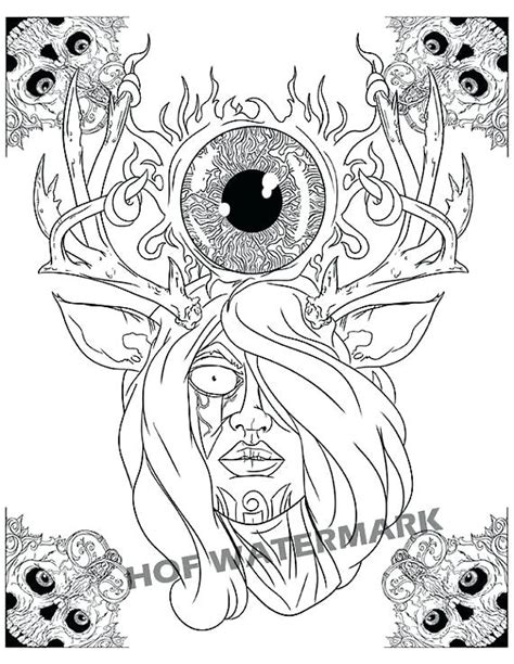 Scary Coloring Pages For Adults At Free