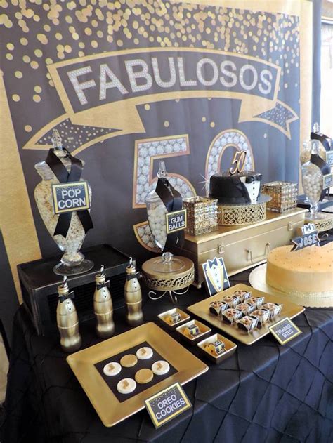 We continue the topic of birthday parties décor and treat ideas, and today's roundup is dedicated to cool 50th birthday party ideas for men. Kara's Party Ideas Fabulous 50th Black & Gold Birthday ...