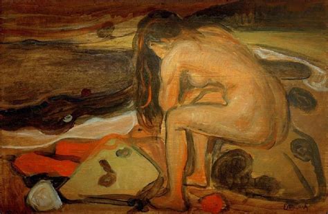 Female Nude On The Beach Edvard Munch Als Reproductie Kunstdruk Of