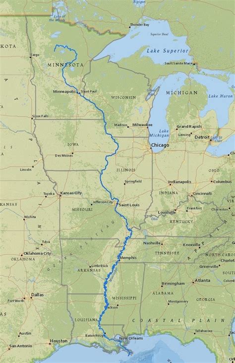 What Is A Map Of The Mississippi River Quora