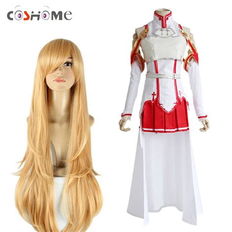 Coshome Sword Art Online Asuna Yuuki Halloween Party Cosplay Costumes