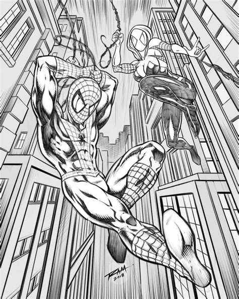 Spider Man And Spider Gwen By Robertmarzullo Spider Gwen Marvel