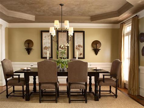 Neutral Dining Room With Tray Ceiling Warm Colors Sea Grass Ideas