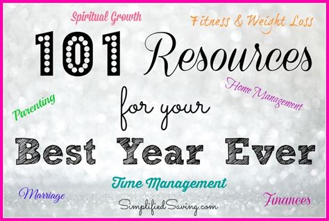101 Resources For Your Best Year Ever Fun Happy Home