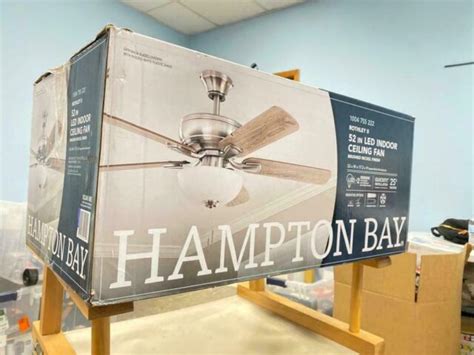 Hampton Bay Rothley Ii 52 In Brushed Nickel Led Ceiling Fan Blade