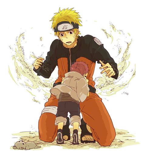 Naruto And Lil Gaara Little Gaara Is The Cutest Thing To Walk The Anime Earth Naruto Uzumaki