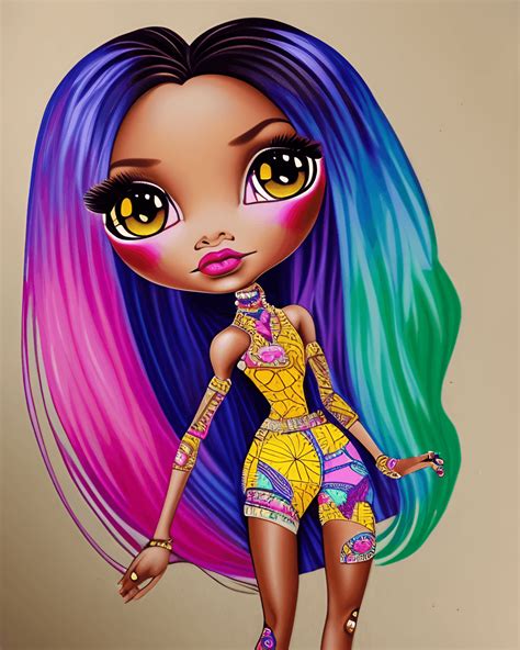 Sasha The Bratz Doll African American Melanin Graphic · Creative Fabrica