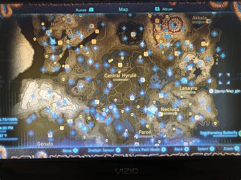 Zelda breath of the wild интерактивная карта на русском