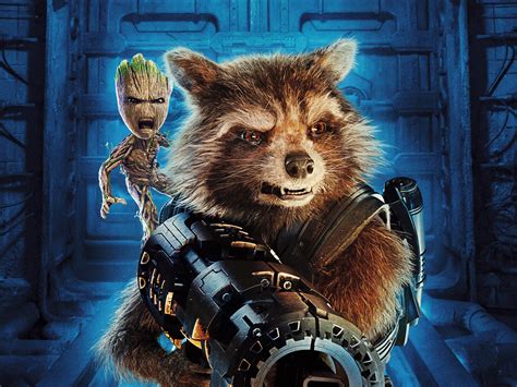 Download Groot Rocket Raccoon Movie Guardians Of The Galaxy Vol 2 4k Ultra Hd Wallpaper