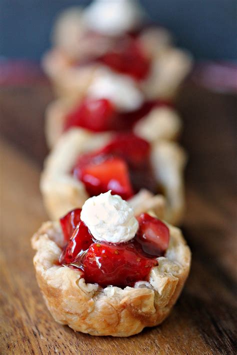 Strawberry Filled Mini Puff Pastries