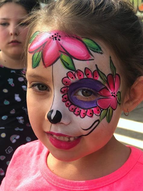 Pin De Anja Bolhuis En Face Paint Sugar Skulls Pintar Cara Halloween